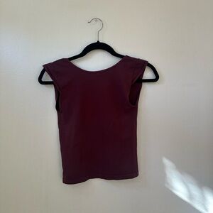 Free People Deep Burgundy Tank Top